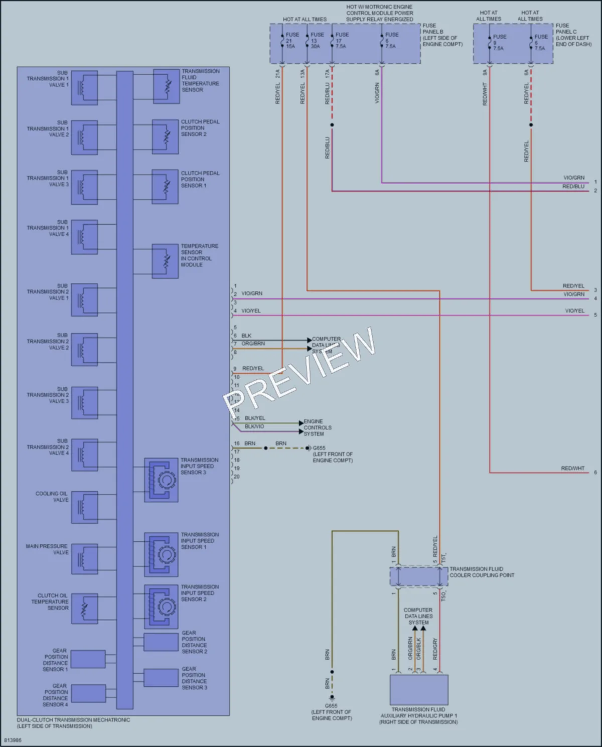 2022 Volkswagen Taos Transmission wiring diagram preview