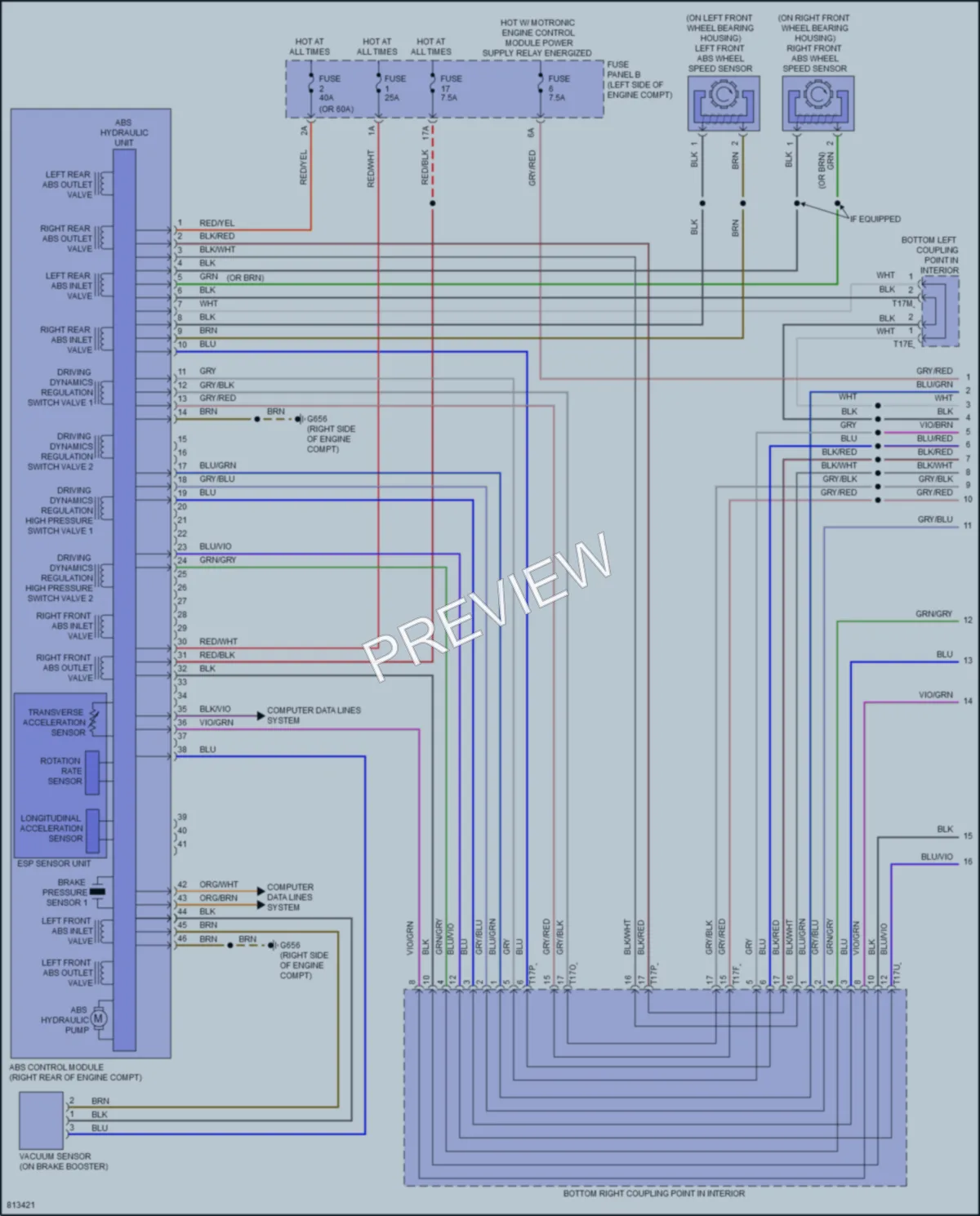 2022 Volkswagen Tiguan Anti Lock Brakes wiring diagram preview