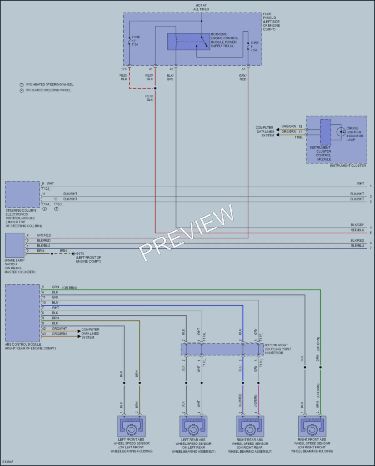 2022 Volkswagen Tiguan Cruise Control wiring diagram preview