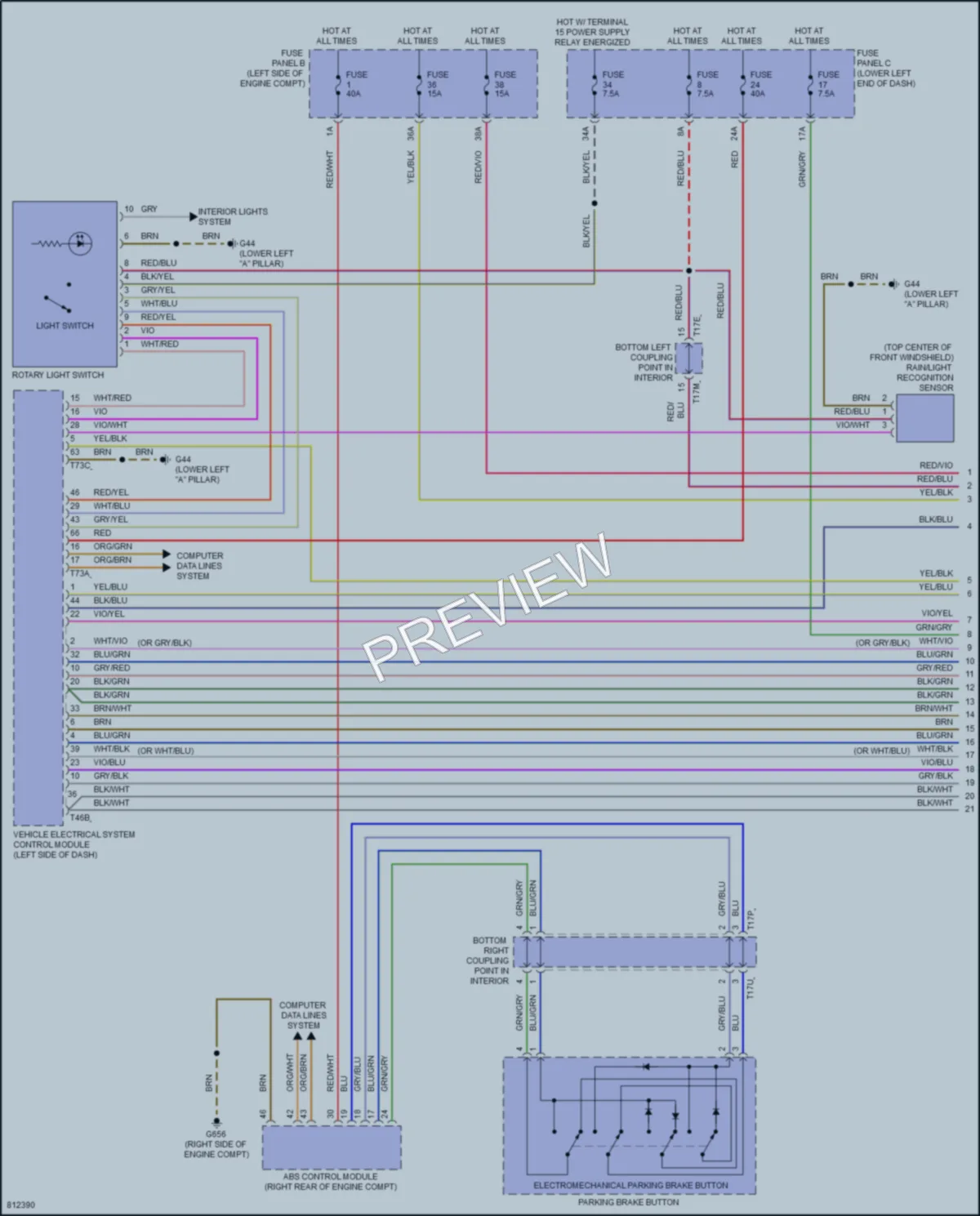 2022 Volkswagen Tiguan Headlights wiring diagram preview