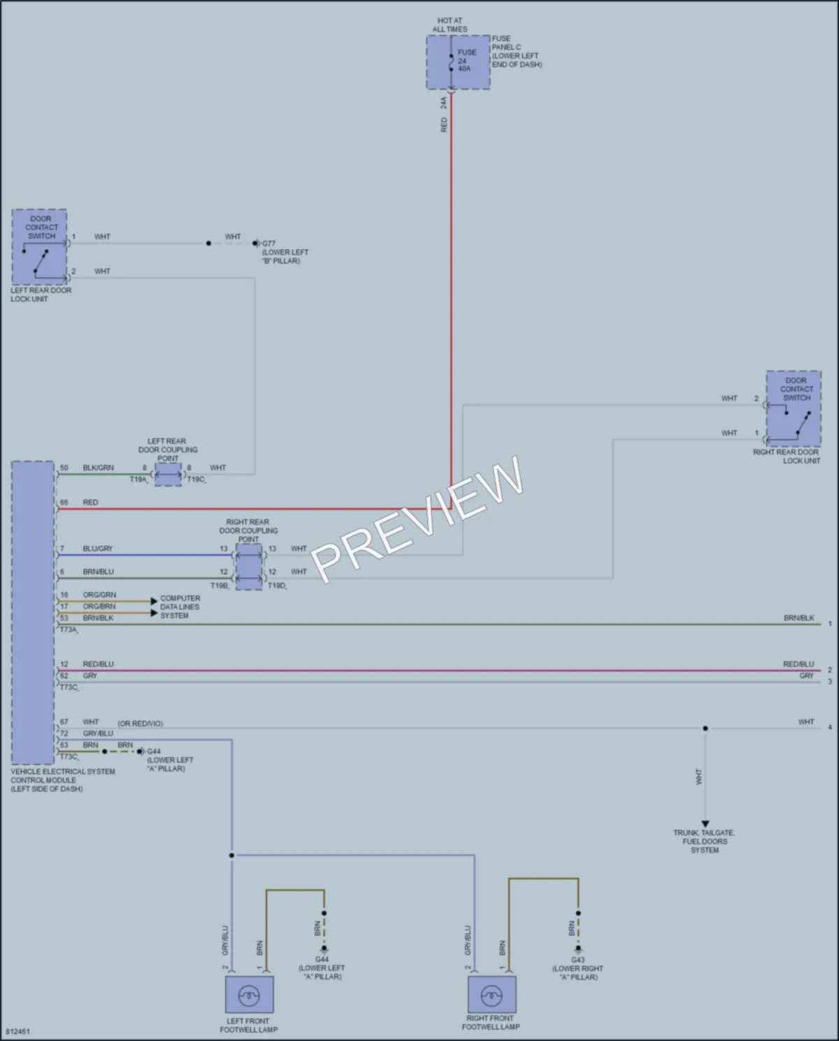 2022 Volkswagen Tiguan Interior Lights wiring diagram preview