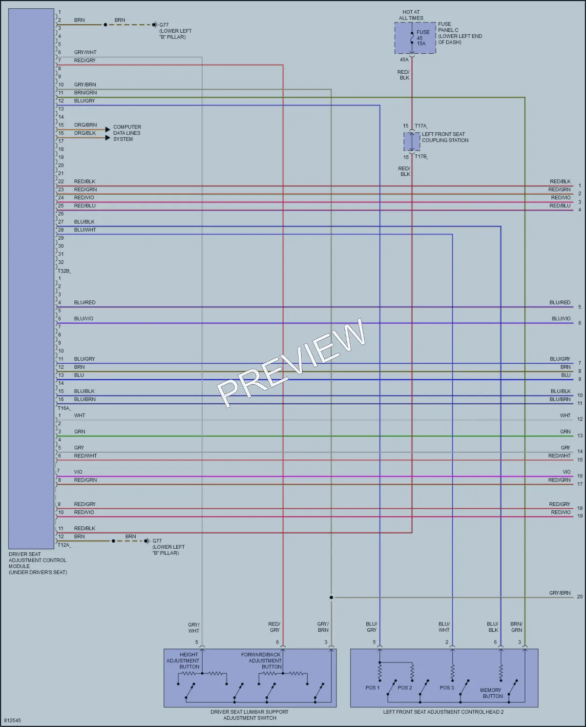 2022 Volkswagen Tiguan Memory Systems wiring diagram preview
