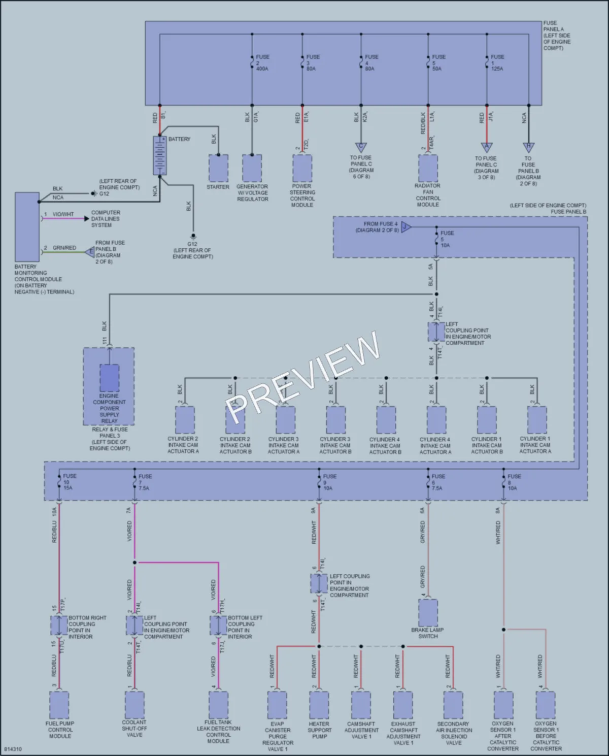 2022 Volkswagen Tiguan Power Distribution wiring diagram preview