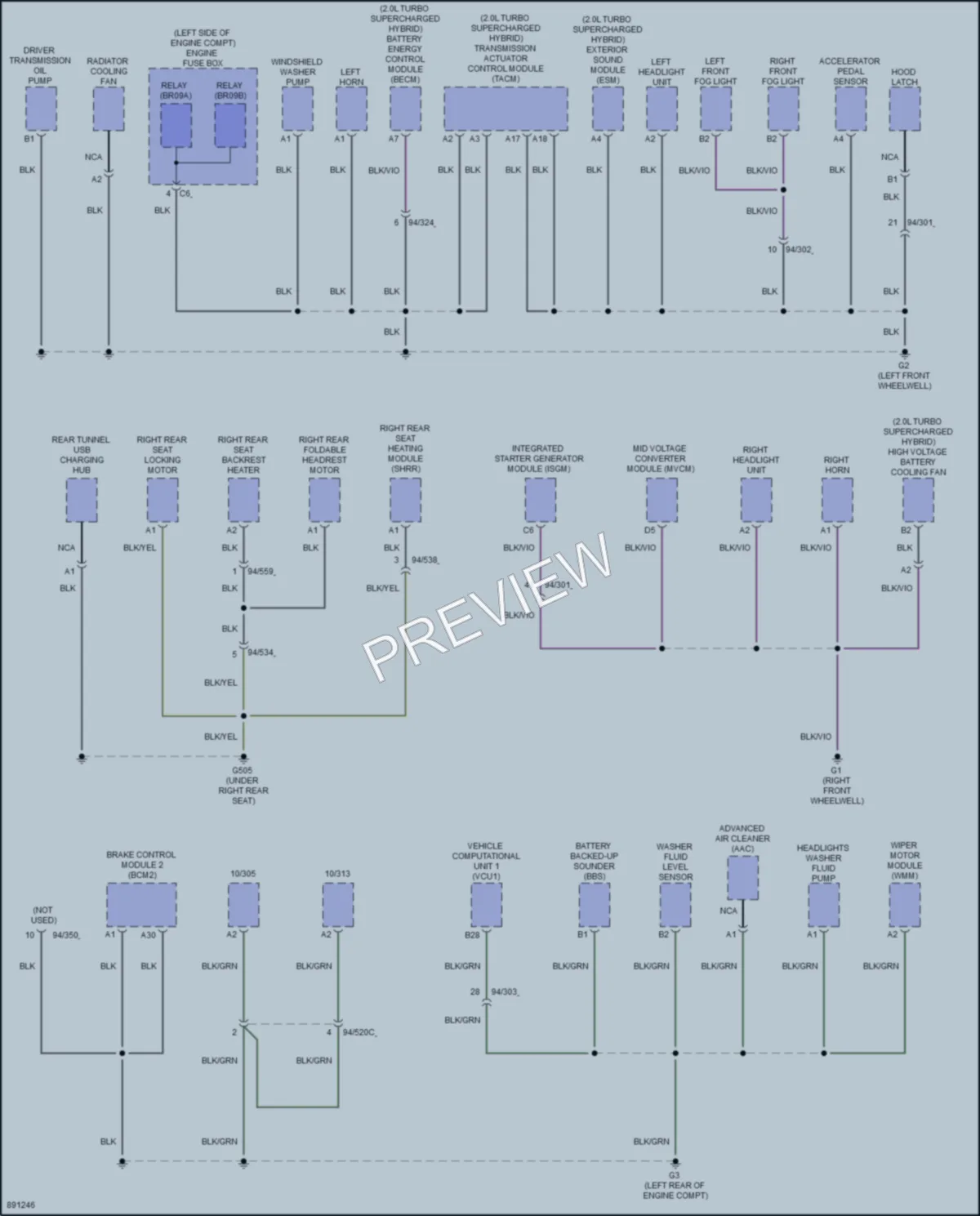 2022 Volvo S60PlugIn Ground Distribution wiring diagram preview