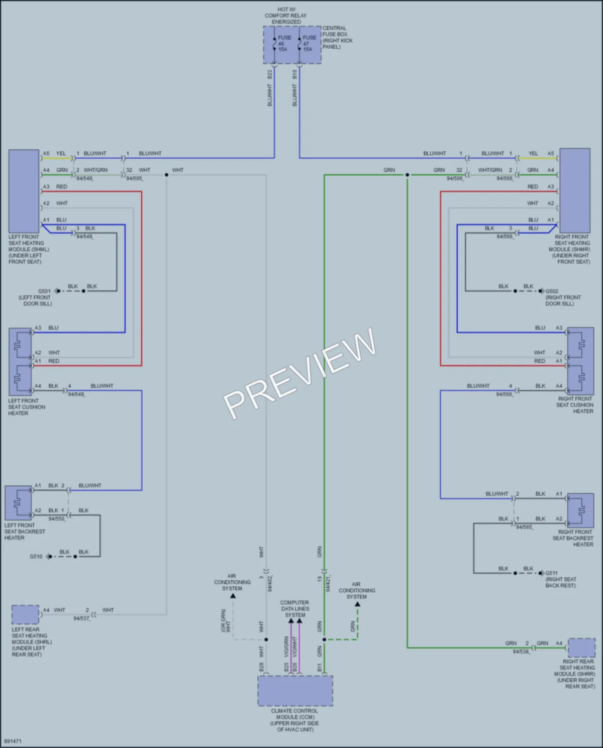 2022 Volvo S60PlugIn Power Seats wiring diagram preview