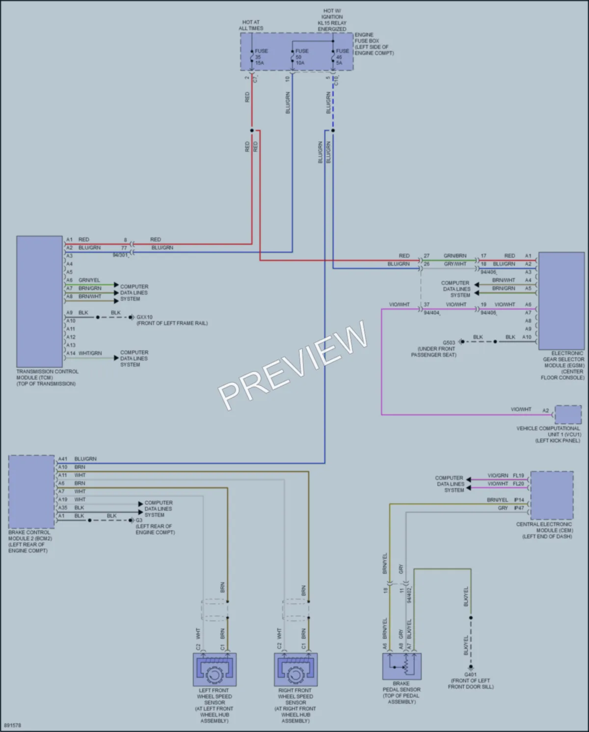 2022 Volvo S60PlugIn Transmission wiring diagram preview