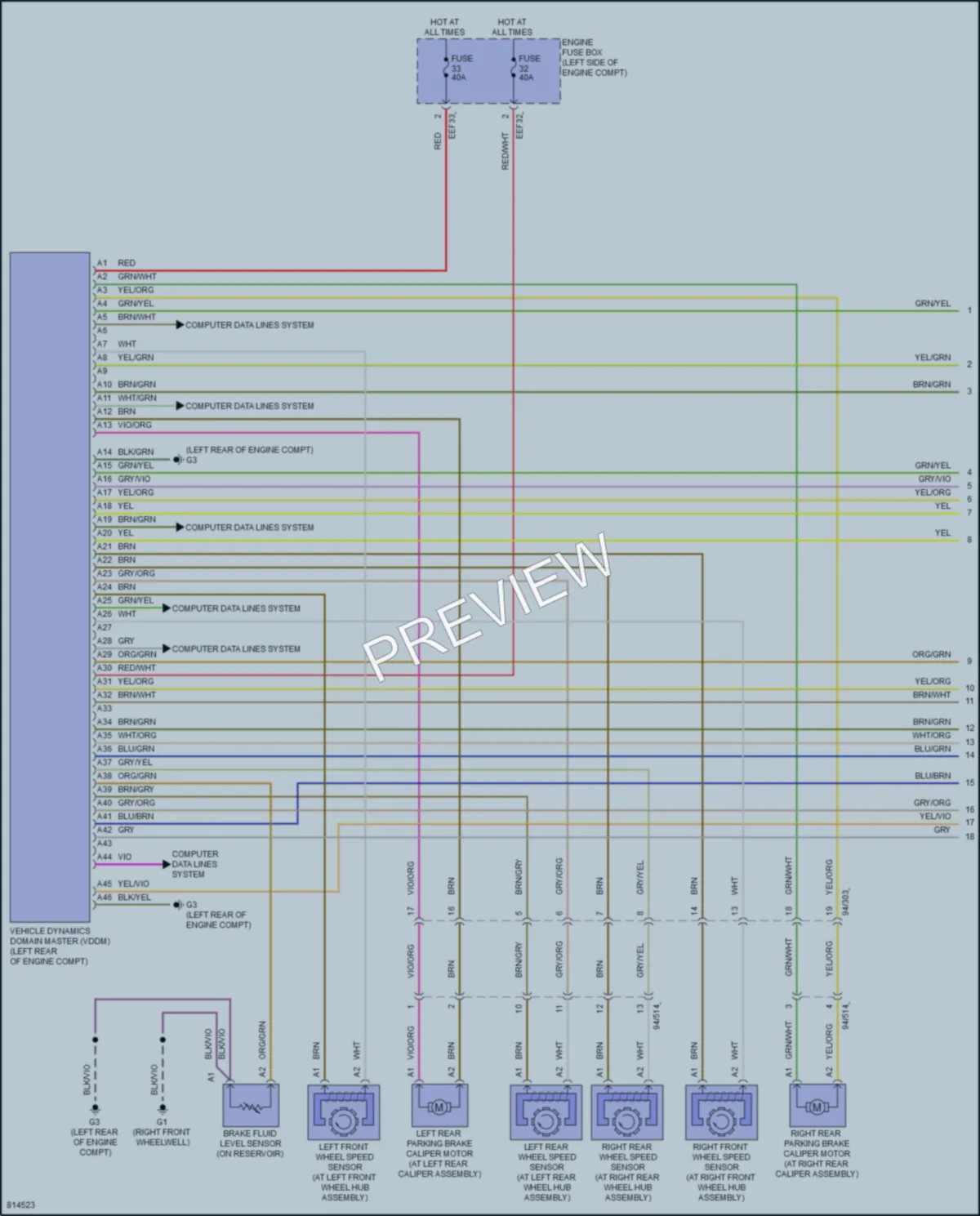 2022 Volvo XC40 Anti Lock Brakes wiring diagram preview