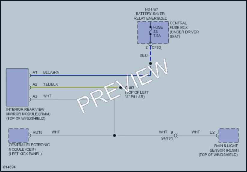 2022 Volvo XC40 Power Mirrors wiring diagram preview