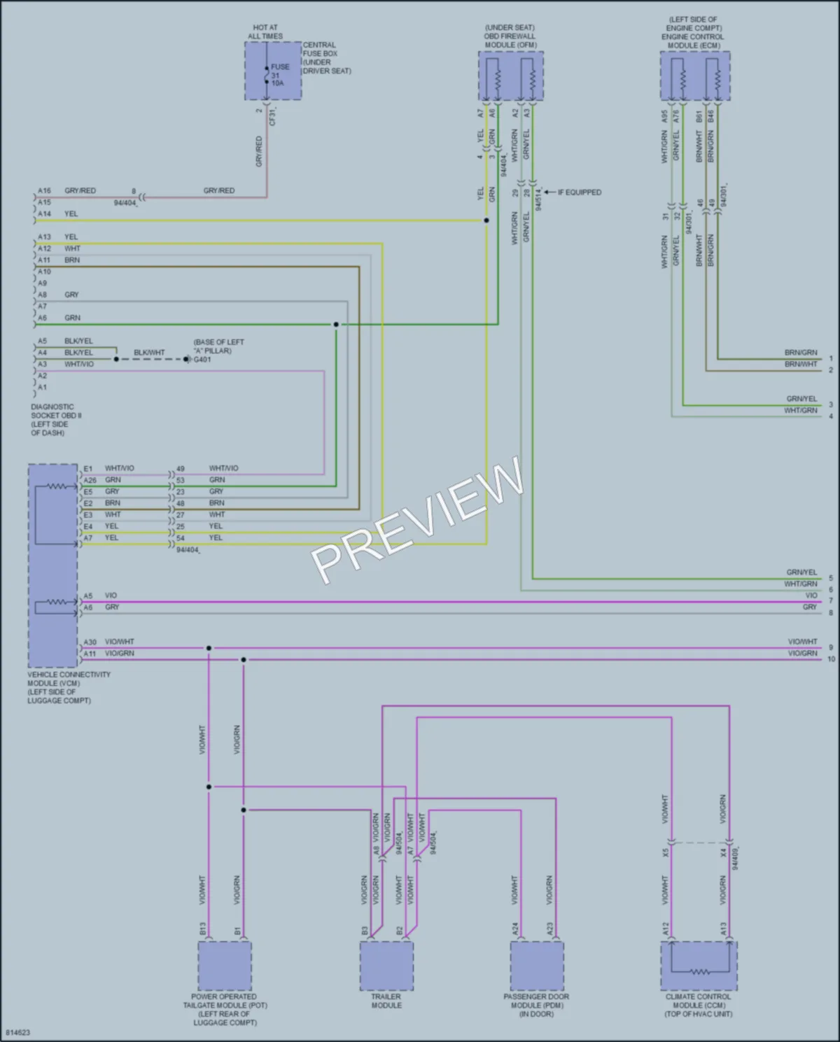 2022 Volvo XC40Electric Computer Data Lines wiring diagram preview