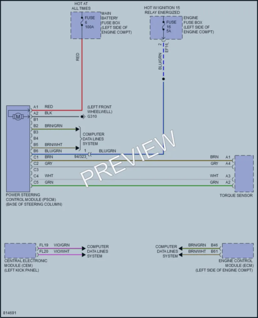 2022 Volvo XC40Electric Electronic Power Steering wiring diagram preview