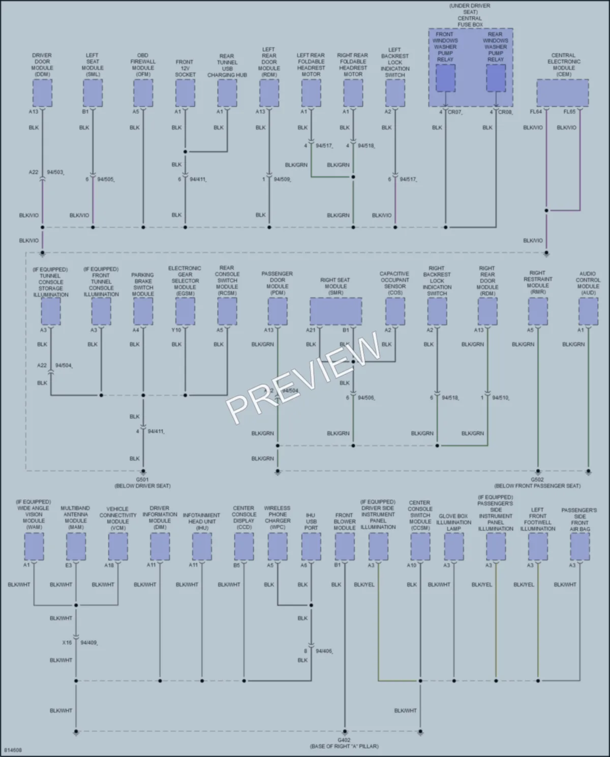 2022 Volvo XC40Electric Ground Distribution wiring diagram preview