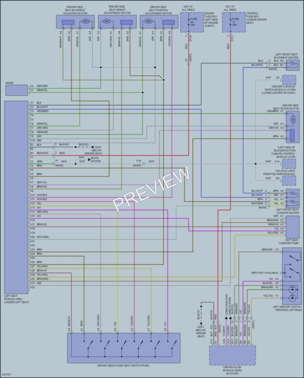 2022 Volvo XC40Electric Memory Systems wiring diagram preview