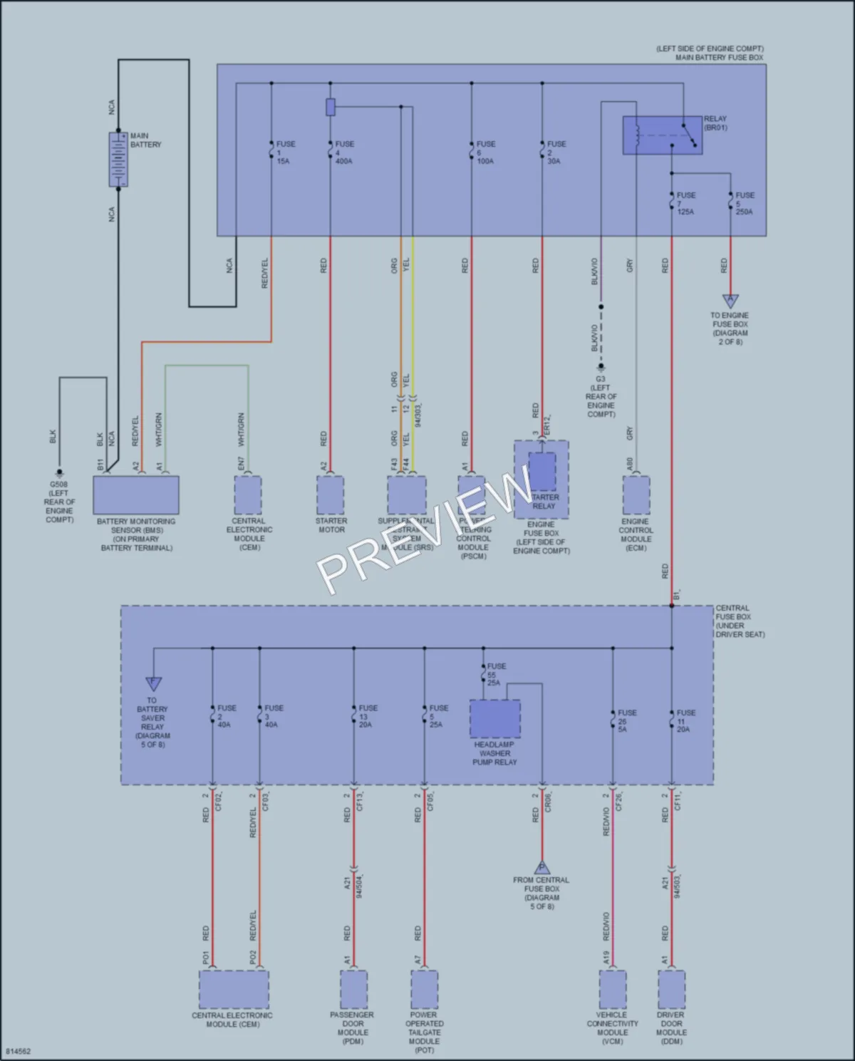 2022 Volvo XC40Electric Power Distribution wiring diagram preview
