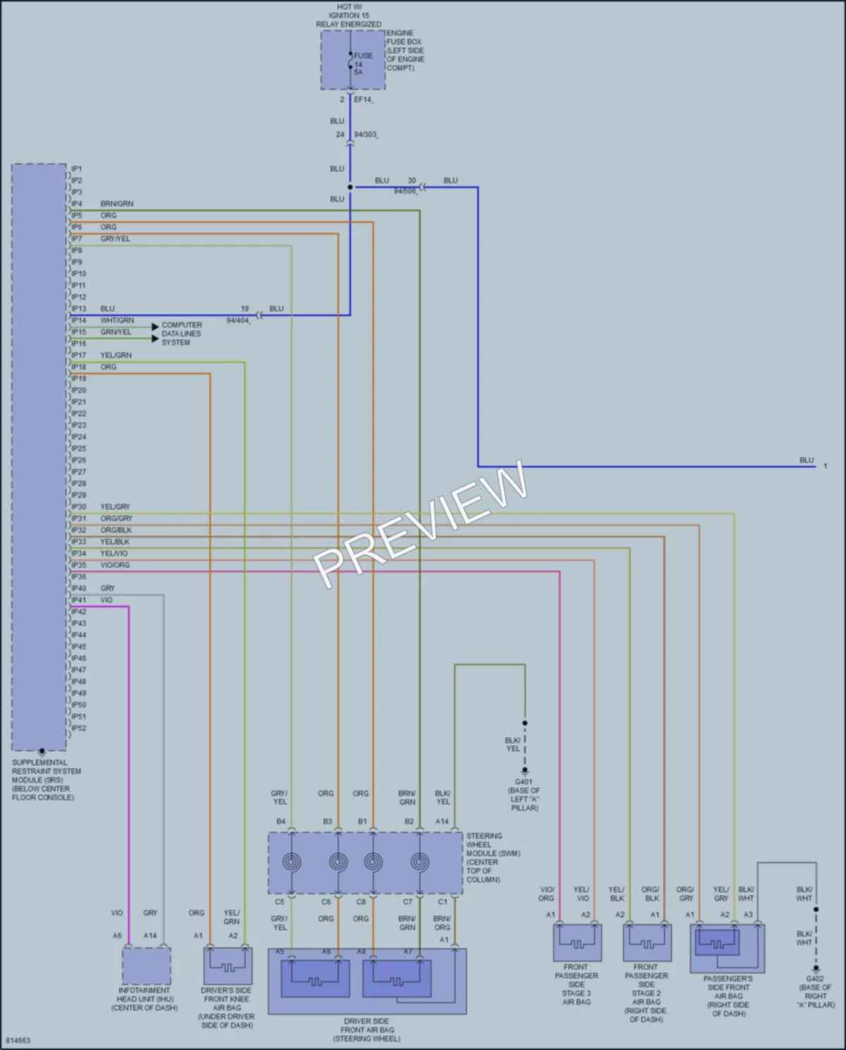 2022 Volvo XC40Electric Supplemental Restraints wiring diagram preview