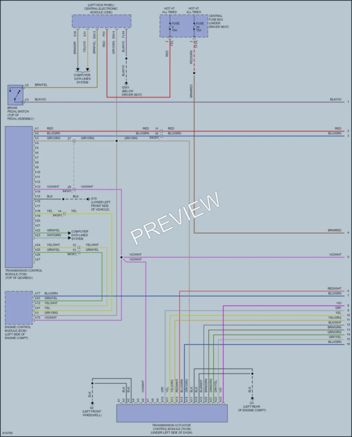 2022 Volvo XC40Electric Transmission wiring diagram preview