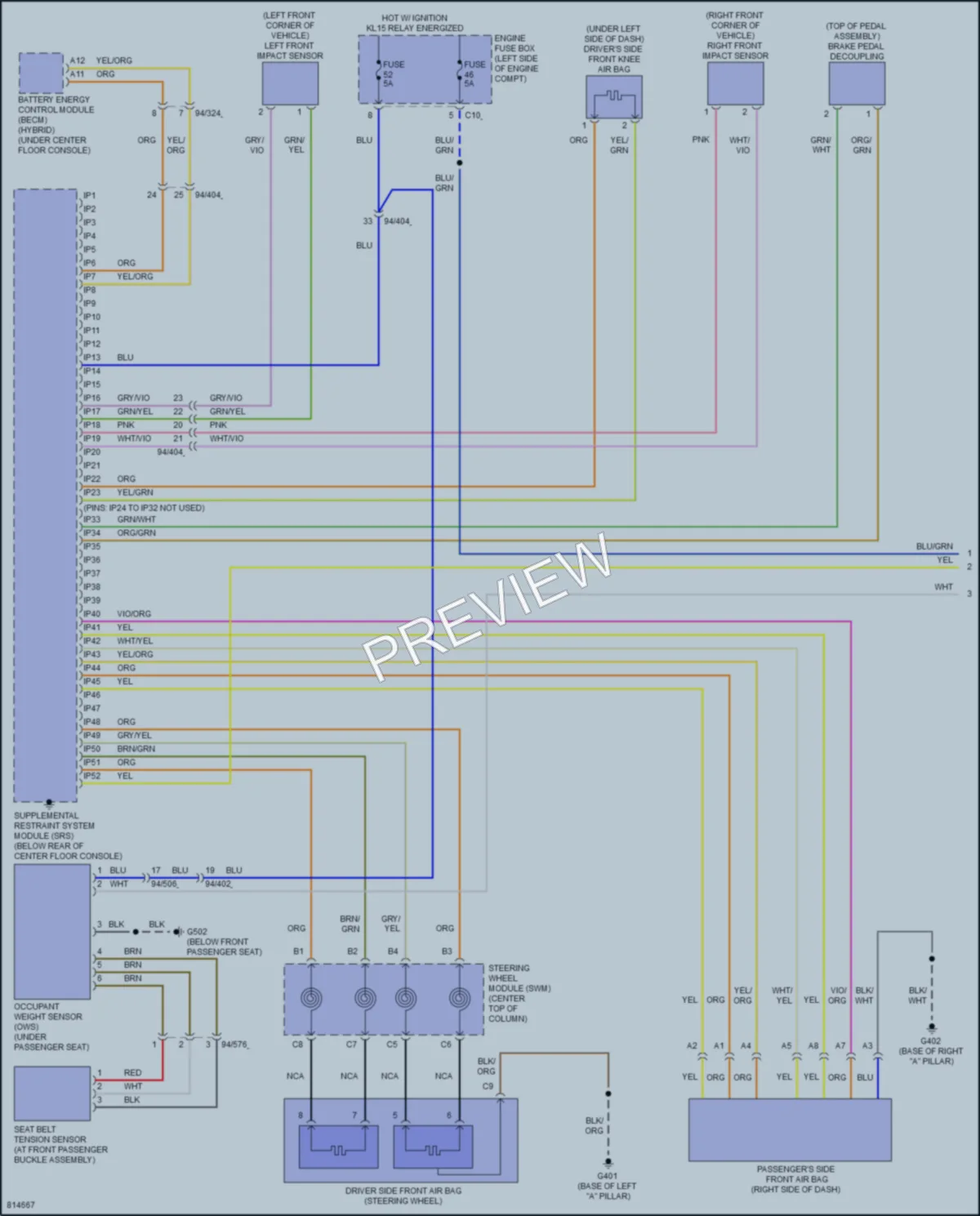 2022 Volvo XC60 Supplemental Restraints wiring diagram preview