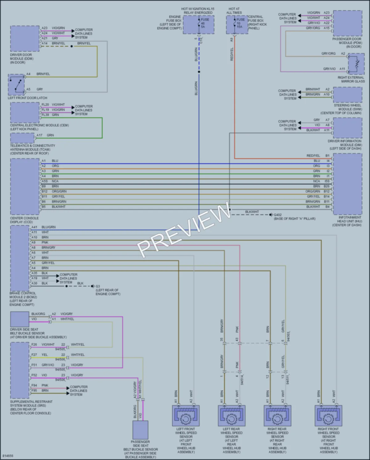 2022 Volvo XC60 Warning Systems wiring diagram preview