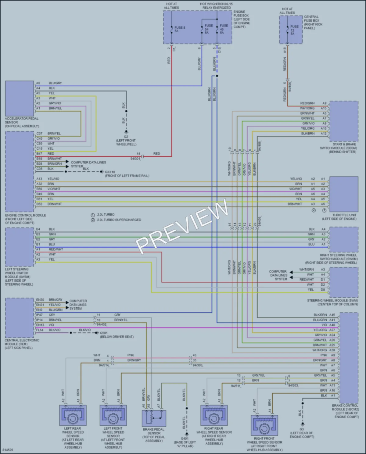 2022 Volvo XC60PlugIn Cruise Control wiring diagram preview