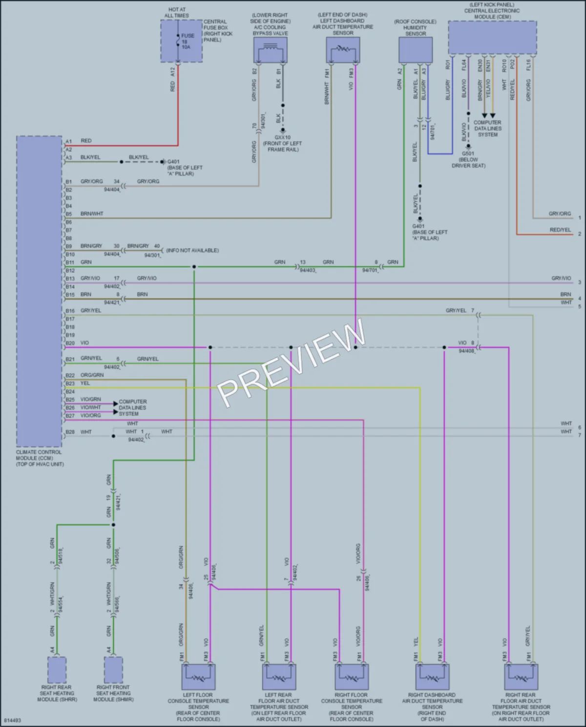 2022 Volvo XC90 Air Conditioning wiring diagram preview