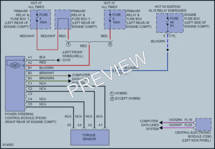 2022 Volvo XC90 Electronic Power Steering wiring diagram preview