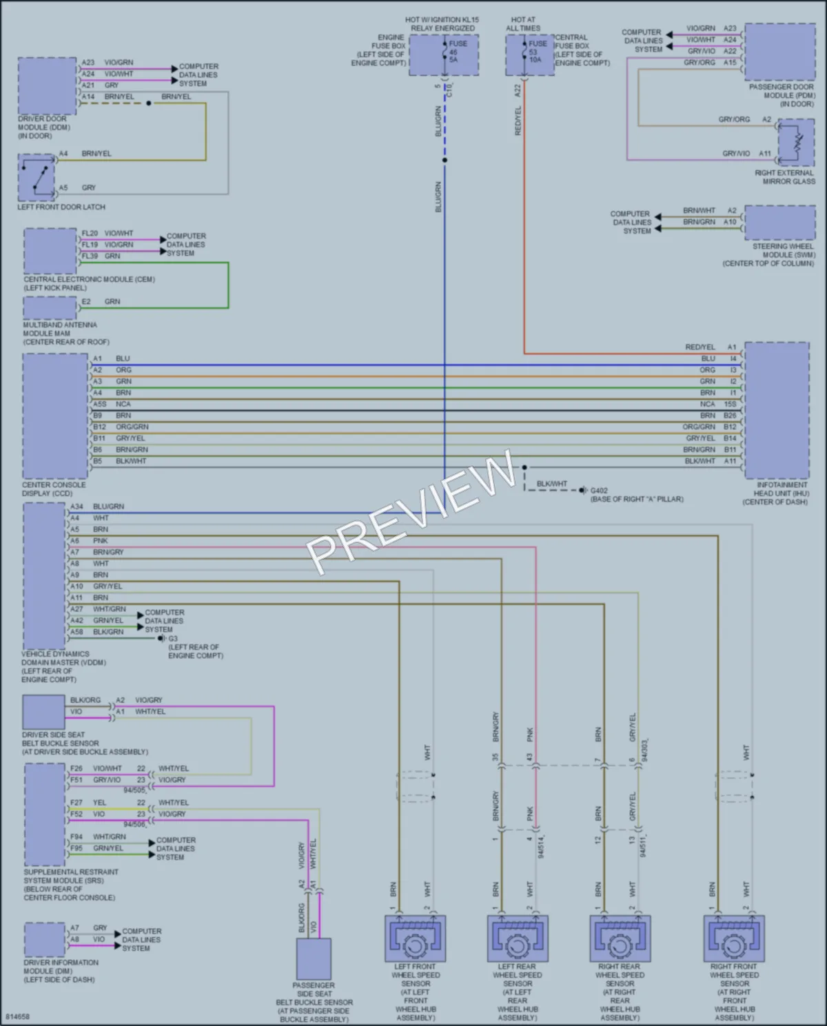 2022 Volvo XC90 Warning Systems wiring diagram preview