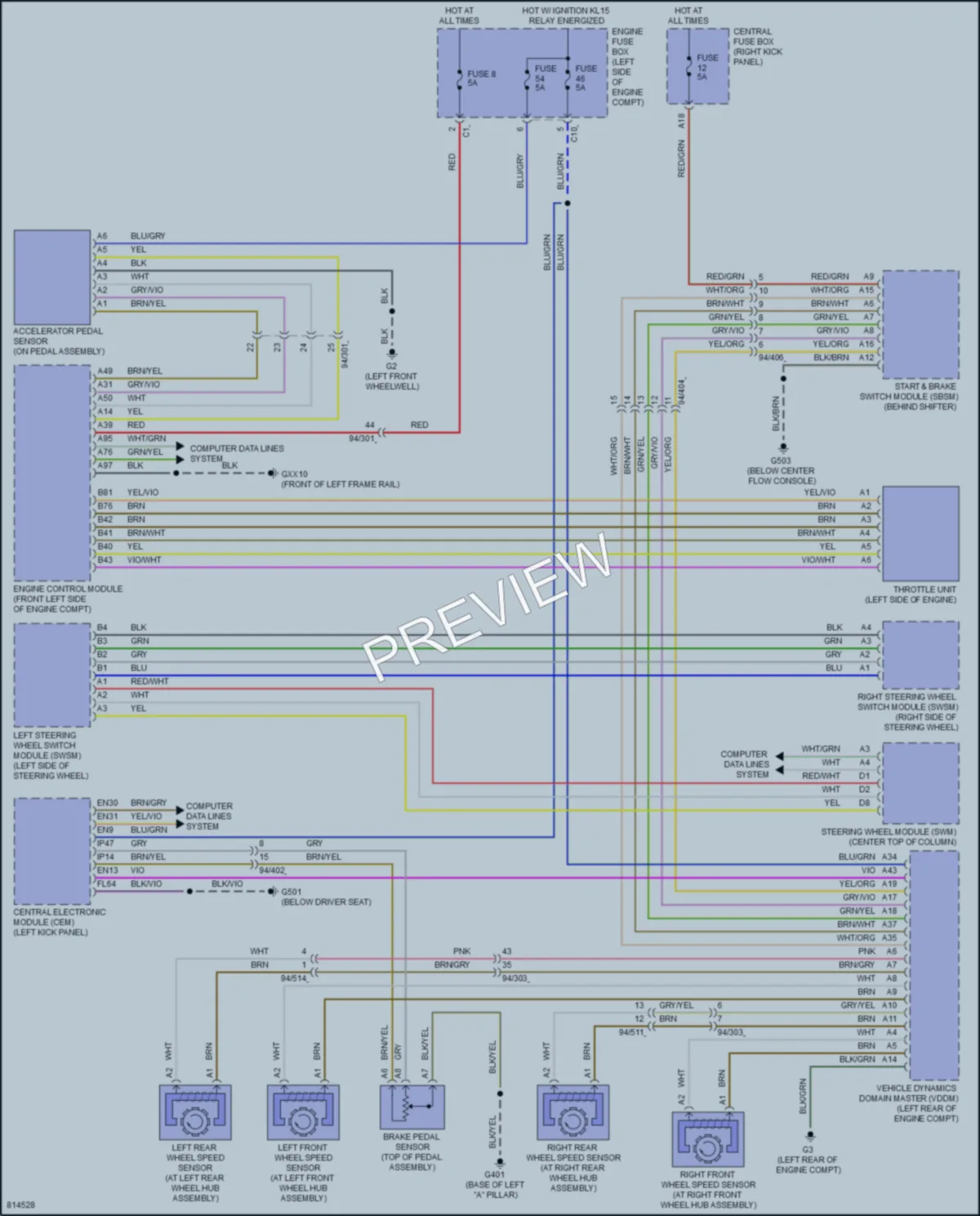 2022 Volvo XC90PlugIn Cruise Control wiring diagram preview
