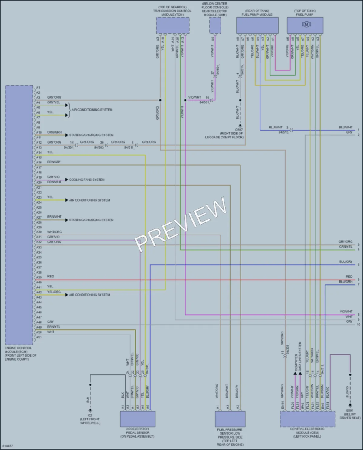 2022 Volvo XC90PlugIn Engine Performance wiring diagram preview