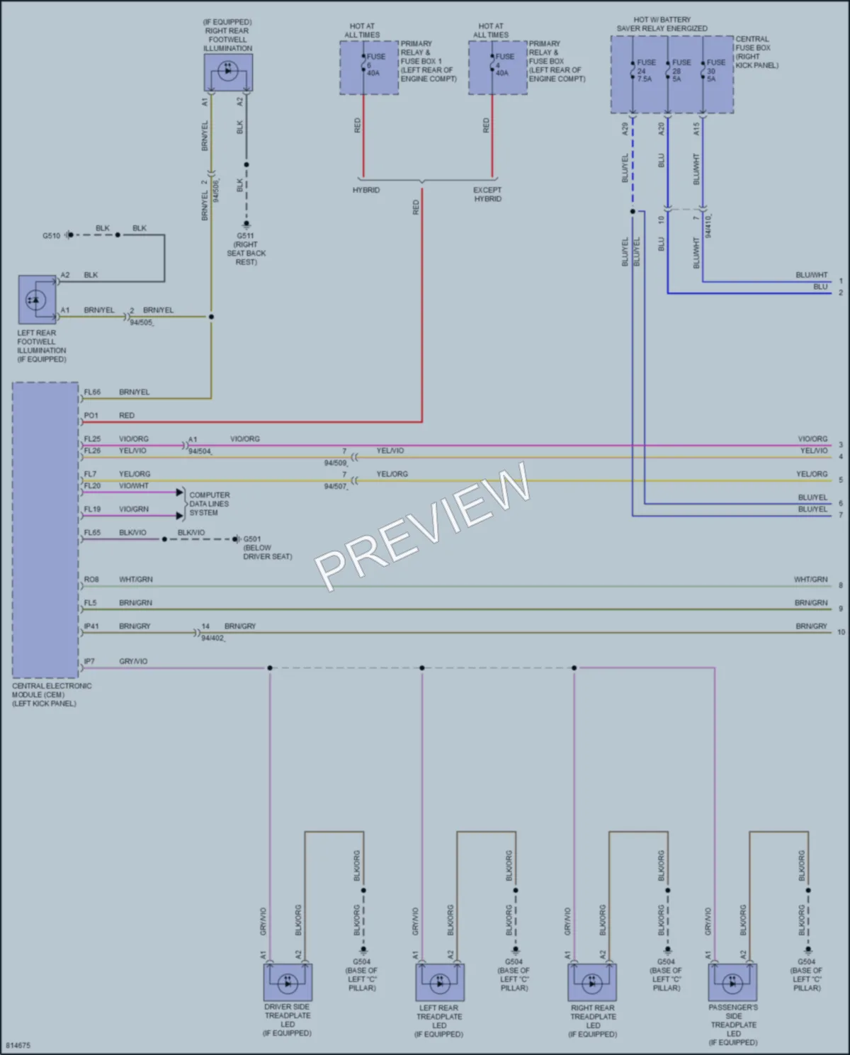 2022 Volvo XC90PlugIn Interior Lights wiring diagram preview
