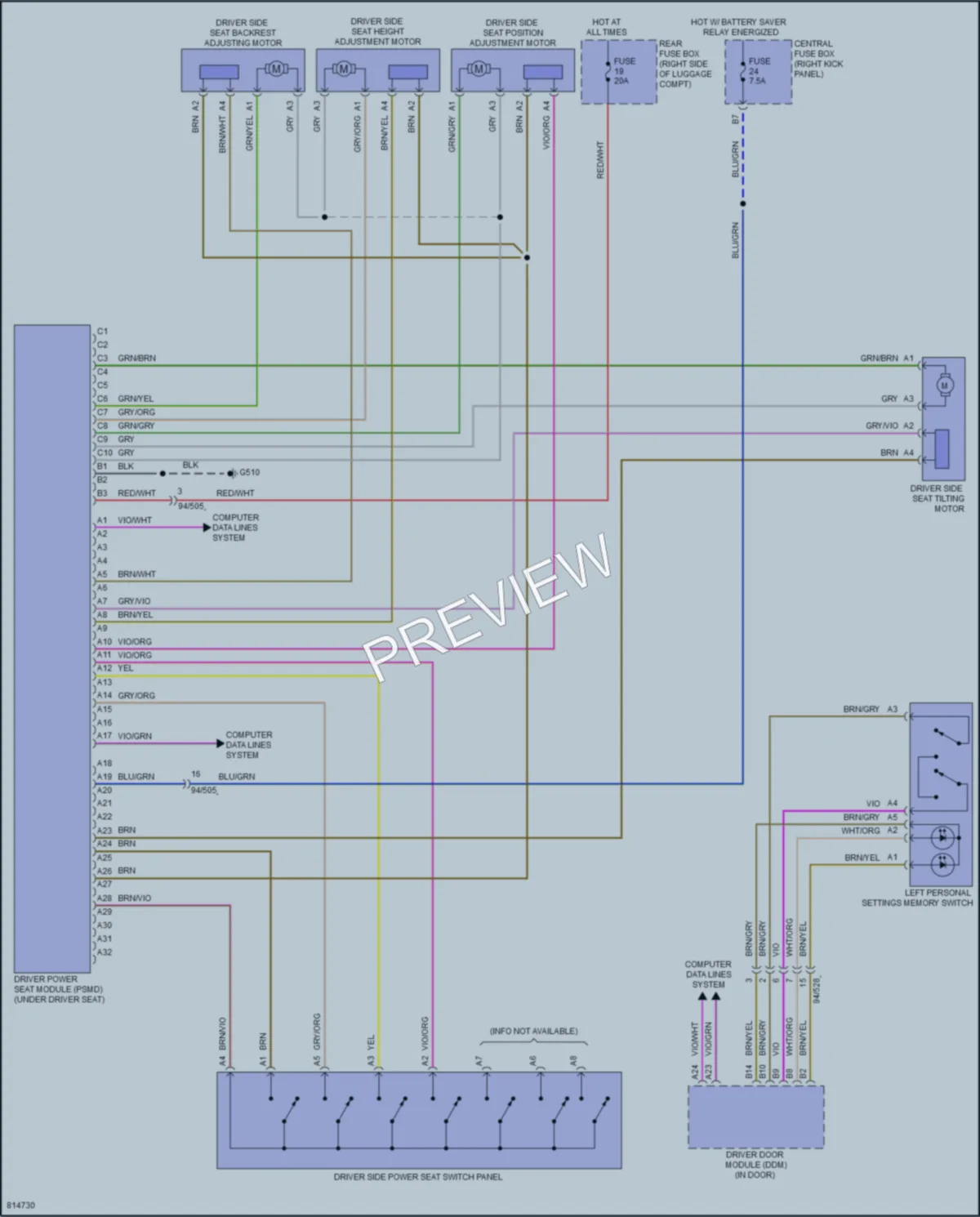 2022 Volvo XC90PlugIn Memory Systems wiring diagram preview