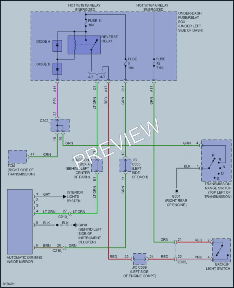 2023 Acura Integra Power Mirrors wiring diagram preview