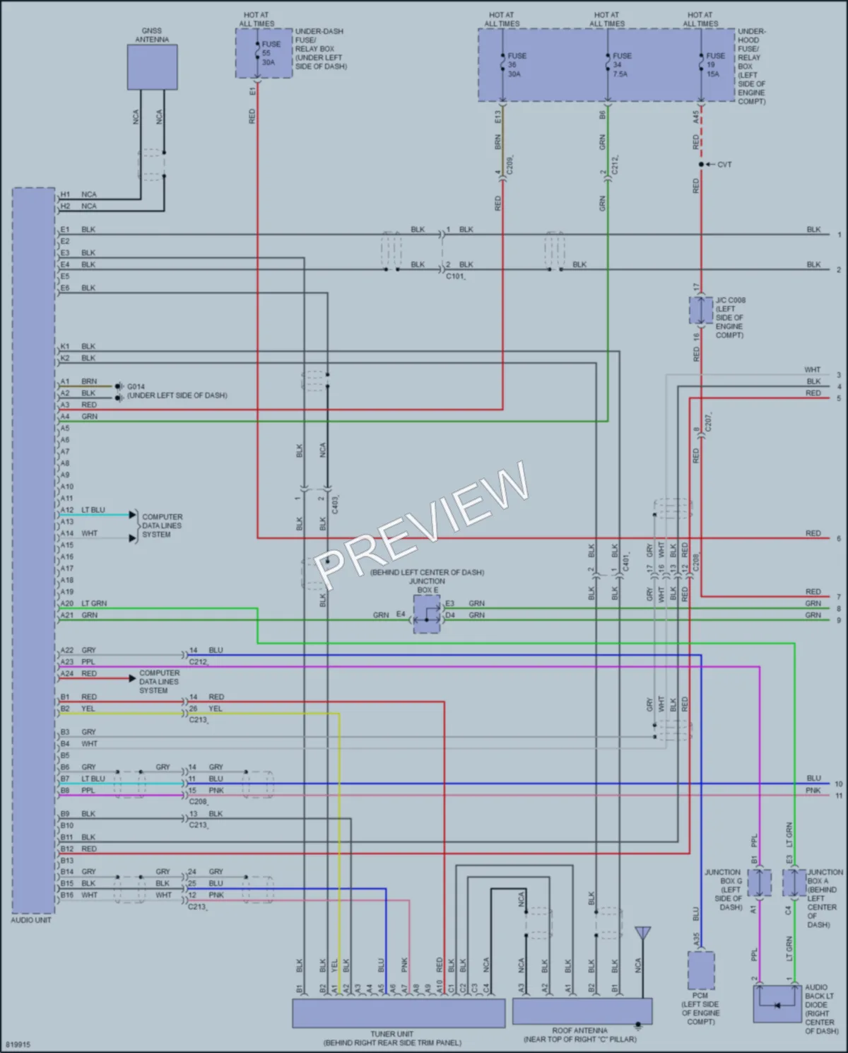 2023 Acura Integra Radio wiring diagram preview