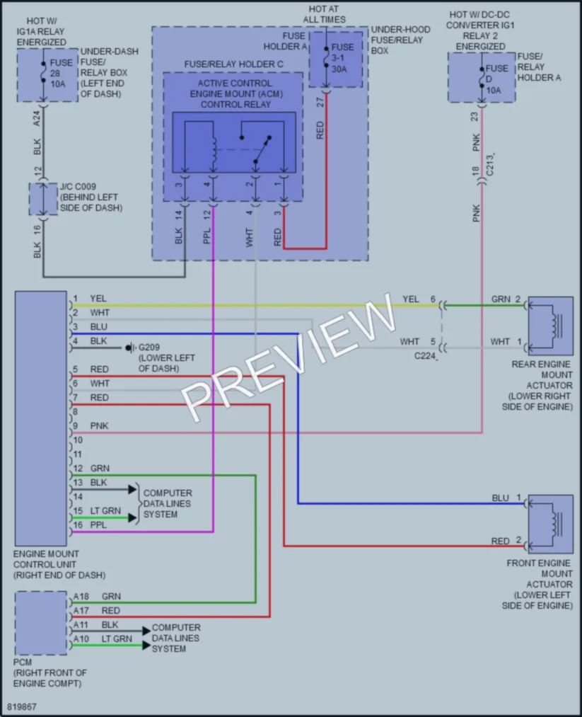2023 Acura MDX Active Bodyworks wiring diagram preview