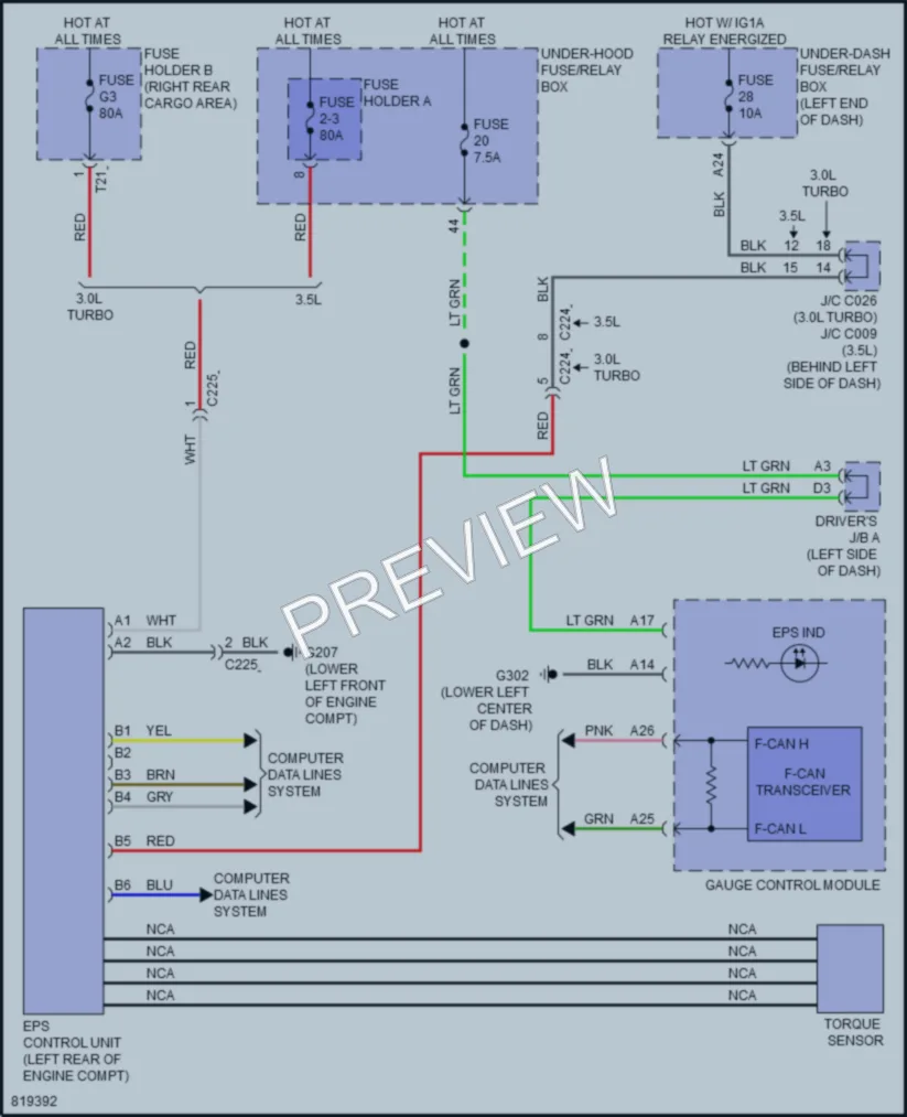 2023 Acura MDX Electronic Power Steering wiring diagram preview