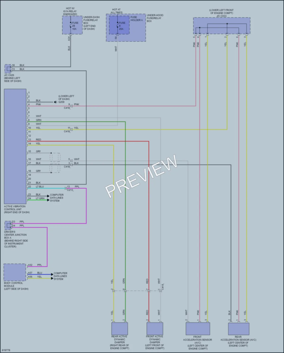 2023 Acura MDX Electronic Suspension wiring diagram preview