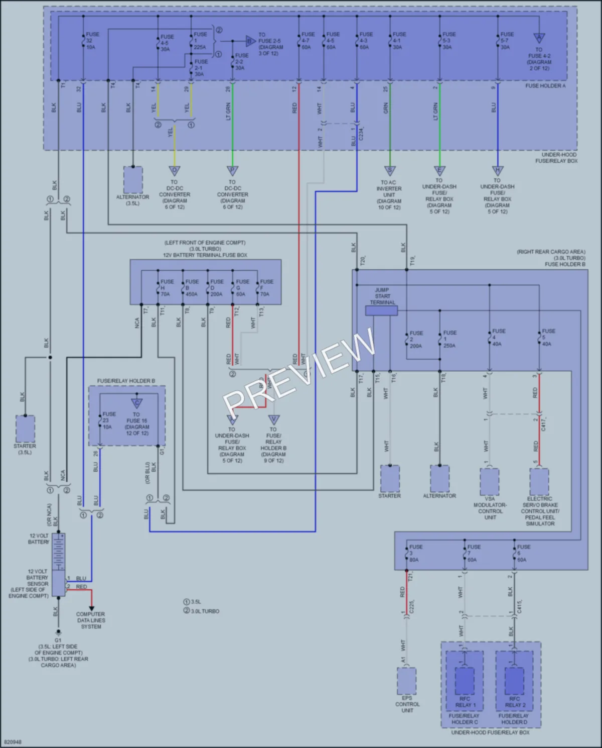 2023 Acura MDX Power Distribution wiring diagram preview