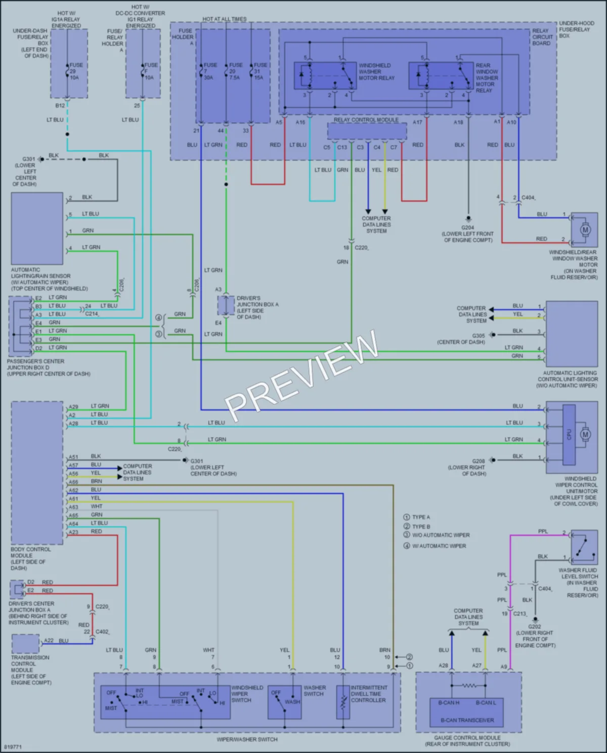 2023 Acura MDX Wiper Washer wiring diagram preview