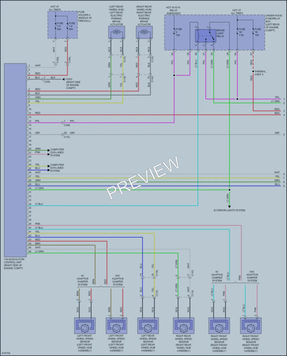 2023 Acura RDX Anti Lock Brakes wiring diagram preview