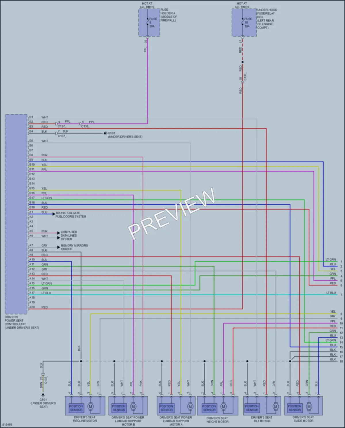 2023 Acura RDX Memory Systems wiring diagram preview