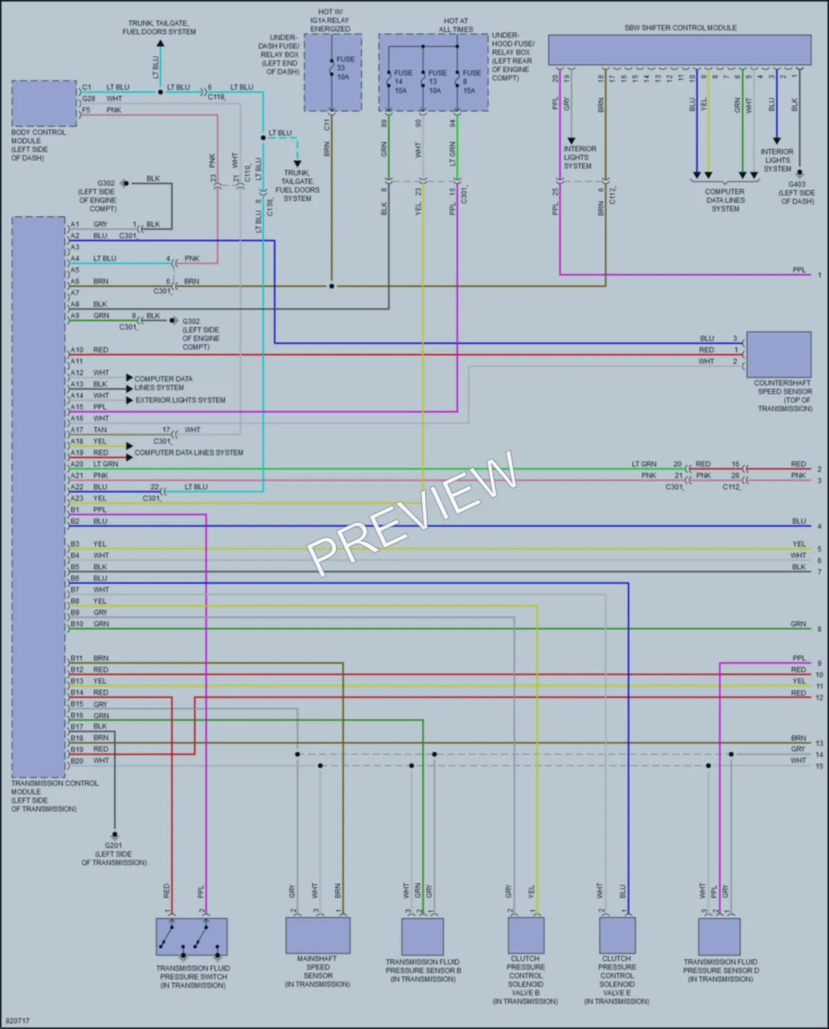 2023 Acura RDX Transmission wiring diagram preview