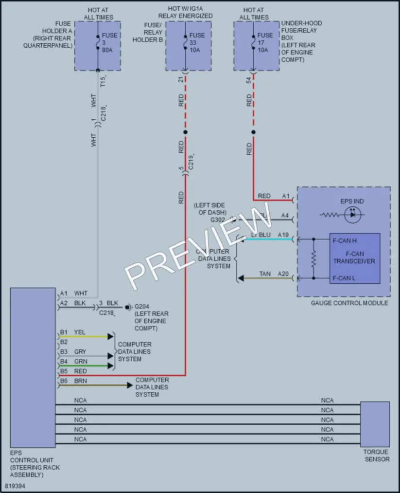 2023 Acura TLX Electronic Power Steering wiring diagram preview