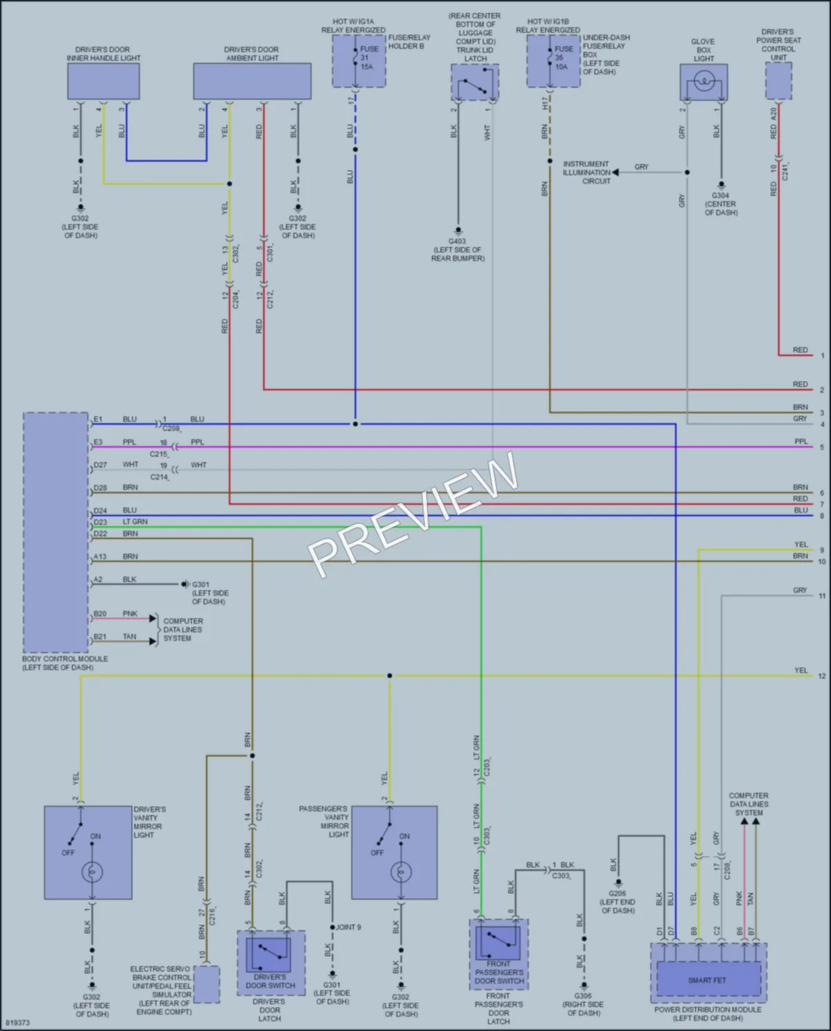 2023 Acura TLX Interior Lights wiring diagram preview