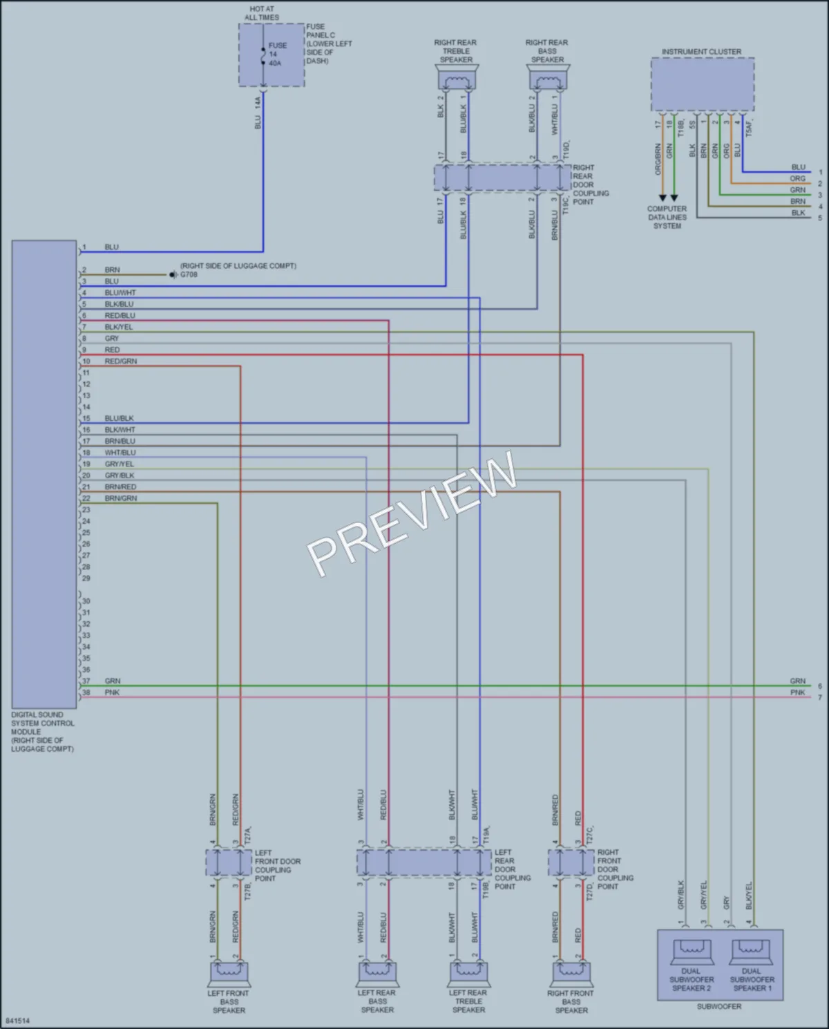 2023 Audi A3 Radio wiring diagram preview