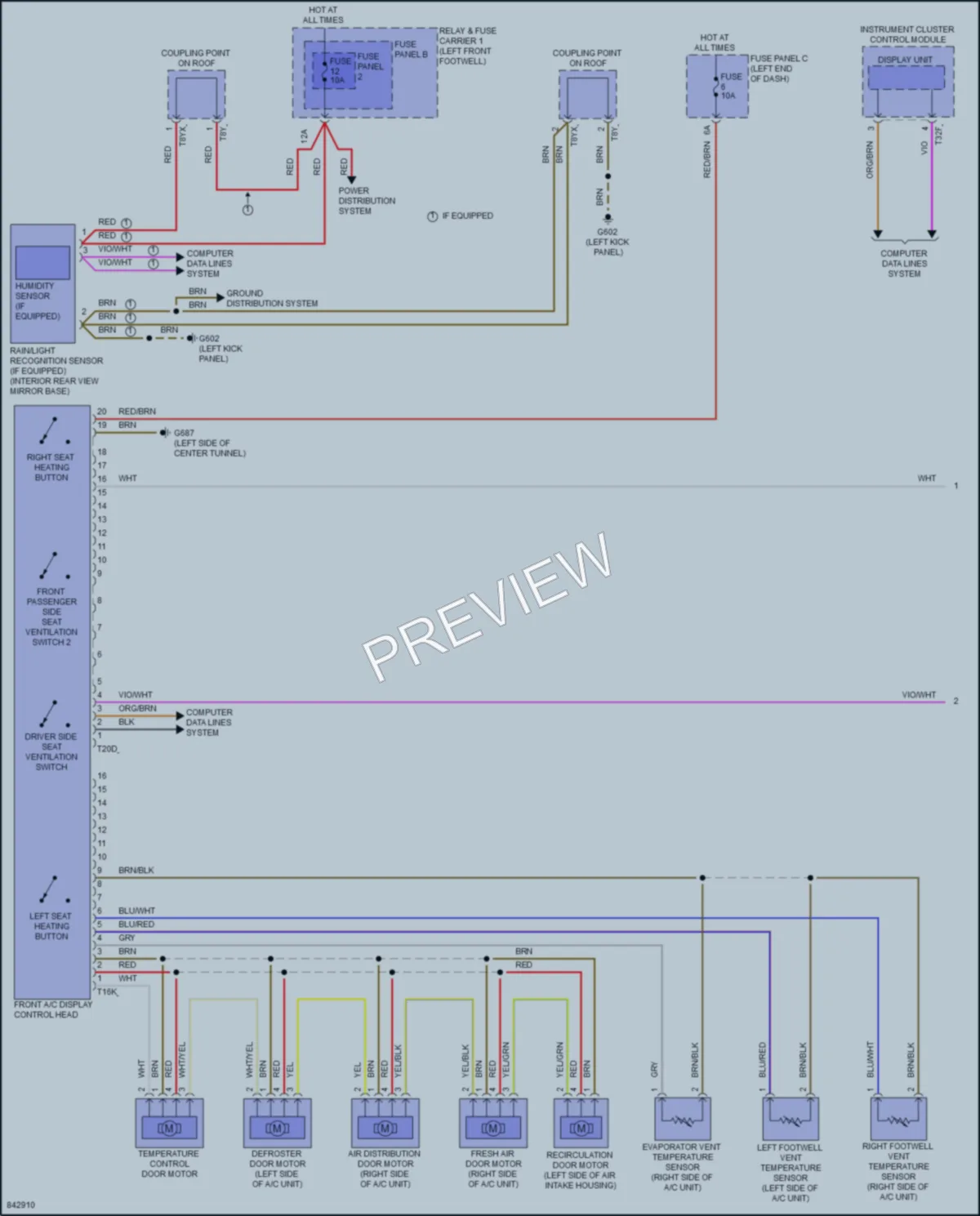 2023 Audi A4 Air Conditioning wiring diagram preview