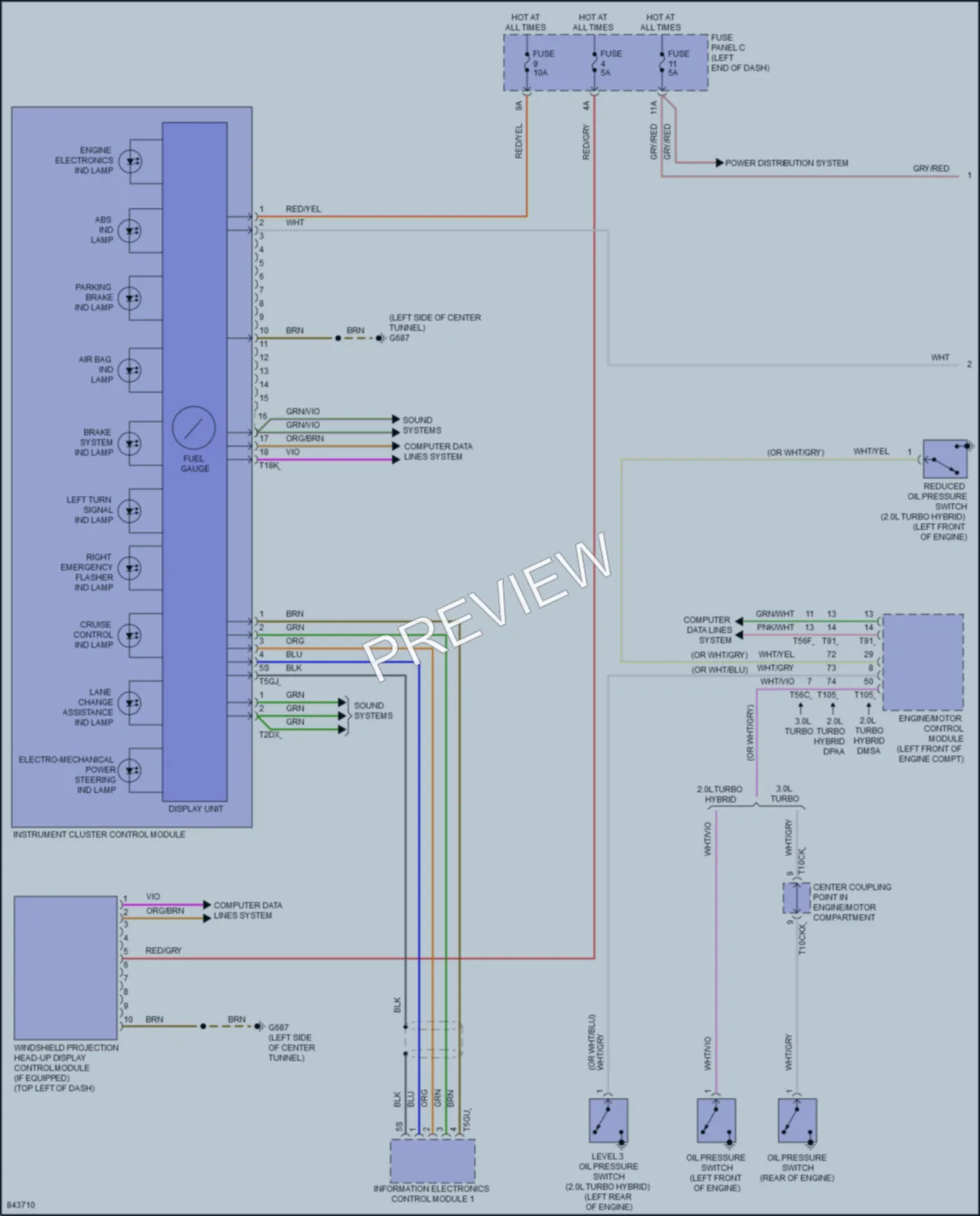 2023 Audi A4 Instrument Cluster wiring diagram preview