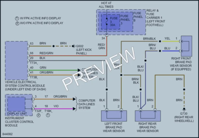 2023 Audi A4allroad Warning Systems wiring diagram preview
