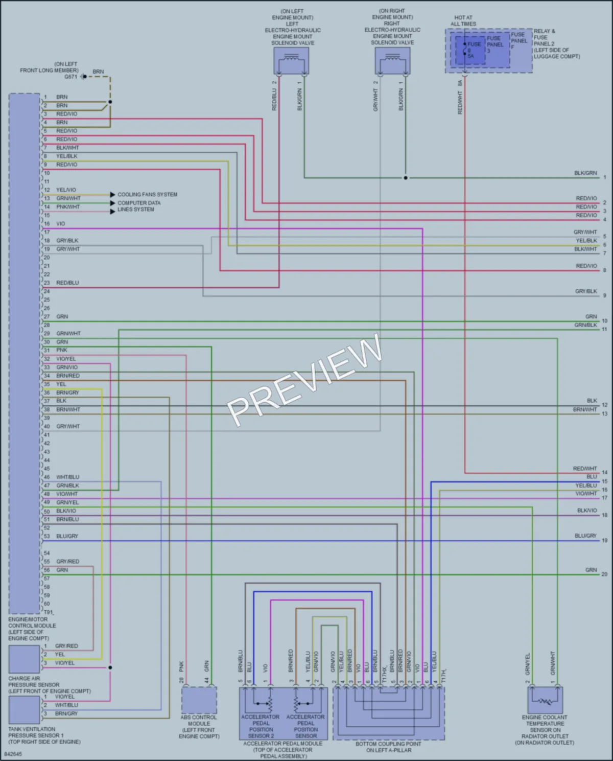 2023 Audi A5 Engine Performance wiring diagram preview