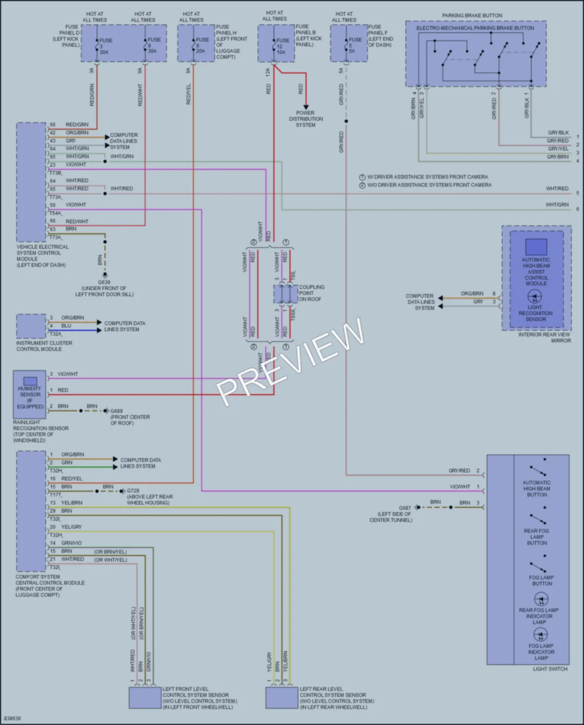 2023 Audi A7 Headlights wiring diagram preview