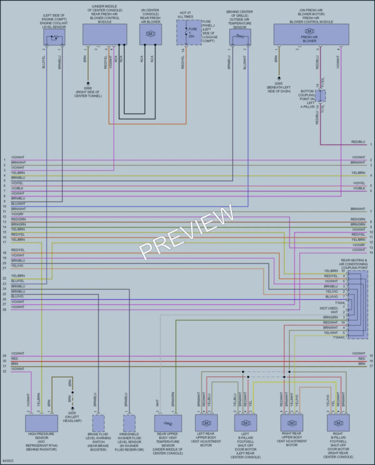 2023 Audi A8L Air Conditioning wiring diagram preview