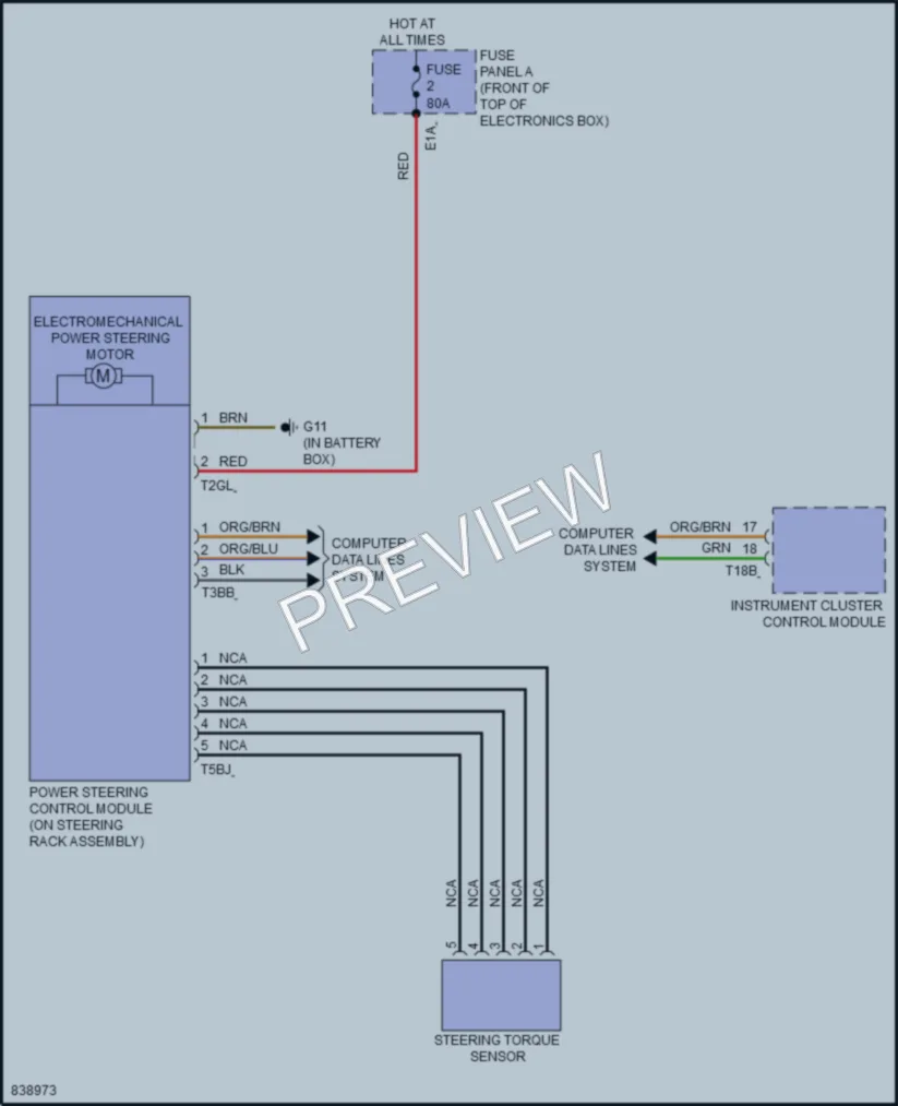 2023 Audi Q3 Electronic Power Steering wiring diagram preview