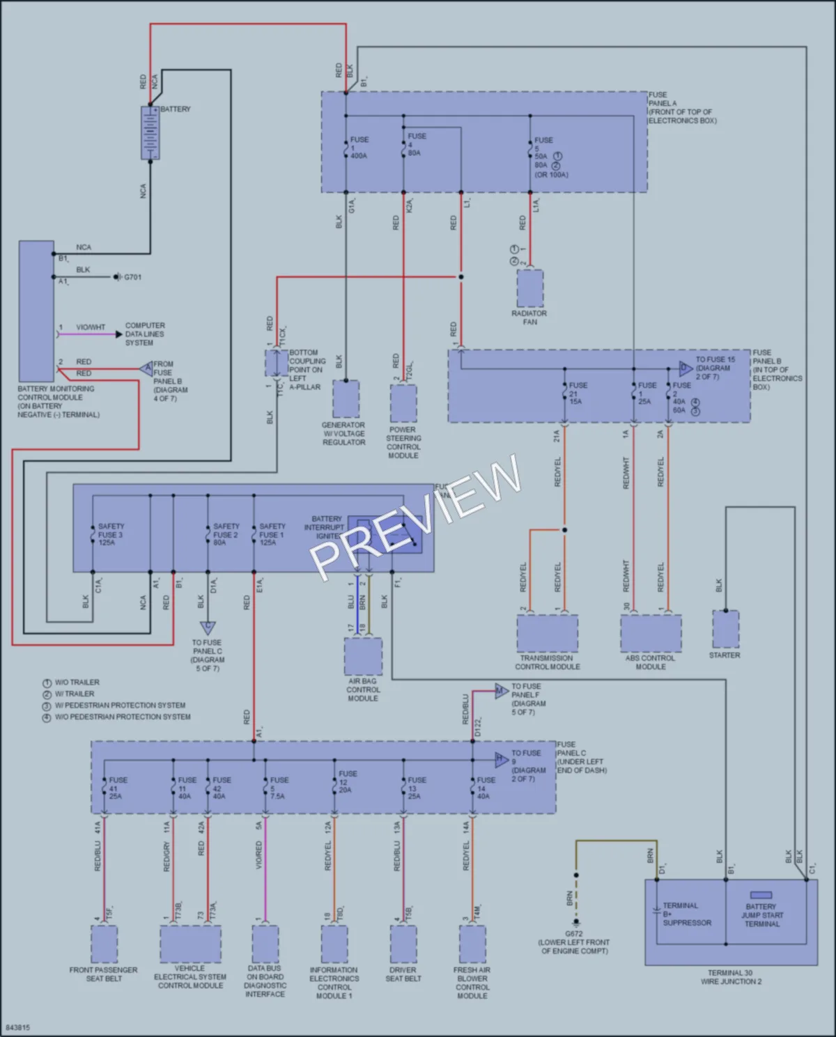 2023 Audi Q3 Power Distribution wiring diagram preview